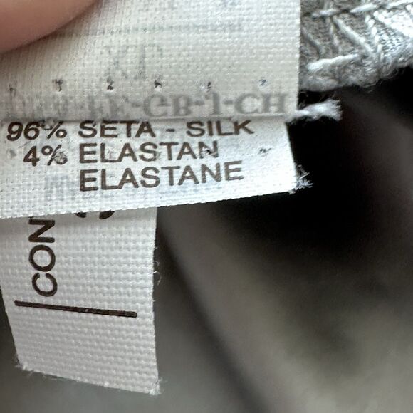 Brunello Cucinelli XL Silk Gray Sleeveless Blouse - Picture 8 of 12